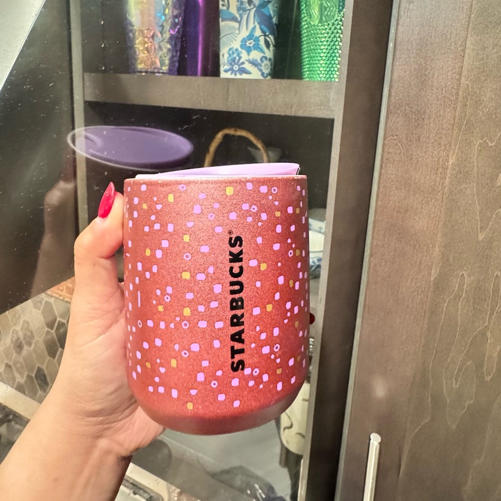 Starbucks Pink and Purple Dotted Mug